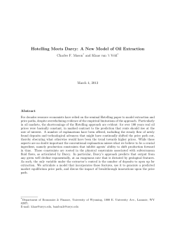 Hotelling Meets Darcy: A New Model of Oil Extraction
