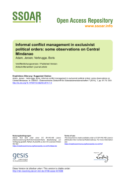 Informal conflict management in exclusivist political orders