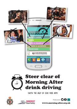 Steer clear of Morning After drink driving