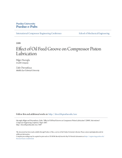 Effect of Oil Feed Groove on Compressor Piston - Purdue e-Pubs