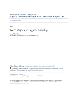 Force Majeure in Legal Scholarship