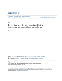 Kent State and the Vietnam War Protest Movement: Lesson Plan for