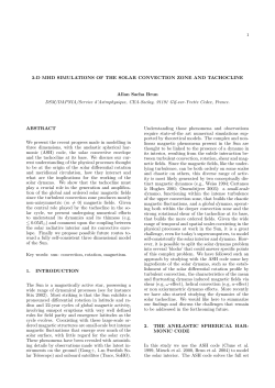 3-D MHD Simulations of the Solar Convection Zone and Tachocline