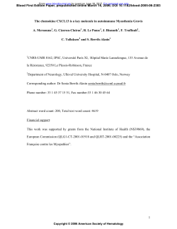 1 The chemokine CXCL13 is a key molecule in