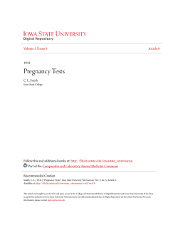 Pregnancy Tests - Iowa State University Digital Repository