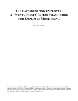 The Eavesdropping Employer: A Twenty