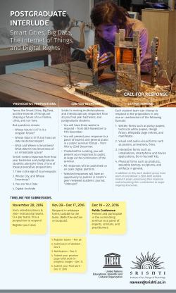 postgraduate interlude - Srishti School of Art, Design and Technology