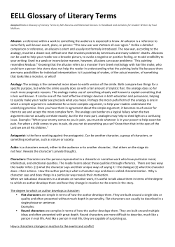 EELL Glossary of Literary Terms
