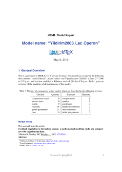 Model name - European Bioinformatics Institute