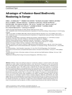 Advantages of Volunteer-Based Biodiversity Monitoring in Europe