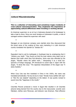 Cultural Misunderstanding