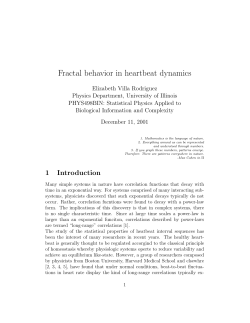 Fractal Behavior in Heartbeat Dynamics