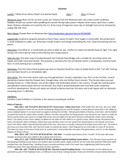 Euharlee Length: 7 Miles (From Henry Floyd`s to Euharlee Road