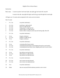 2 count toe points: heel-touch right, step right or heel