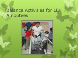 Balance Activities for LE Amputees