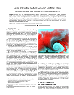 Cores of Swirling Particle Motion in Unsteady Flows