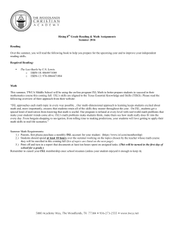 5800 Academy Way, The Woodlands, TX 77384 • 936-273