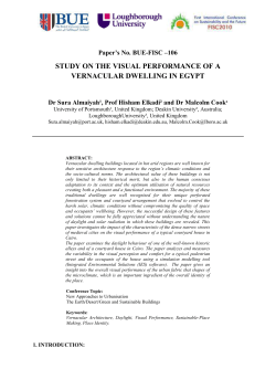 study on the visual performance of a vernacular dwelling in