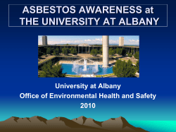 asbestos awareness - University at Albany