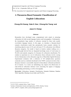 A Thesaurus-Based Semantic Classification of English Collocations