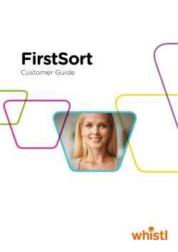 FirstSort Customer Guide