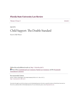 Child Support: The Double Standard
