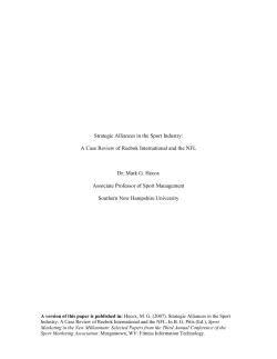Strategic Alliances in the Sport Industry