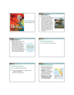 Ecology Notes 5-1 How Populations Grow