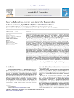 Review of phenotypic diversity formulations for diagnostic tool