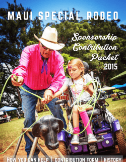 Maui Special Rodeo Sponsorship Contribution Form