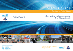 Connecting neighbourhoods: the 20 minute city
