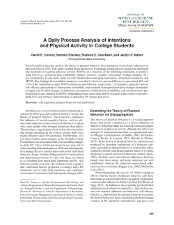 A Daily Process Analysis of Intentions and Physical Activity in