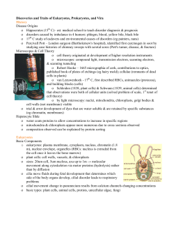 Discoveries and Traits of Eukaryotes, Prokaryotes, and Vira History
