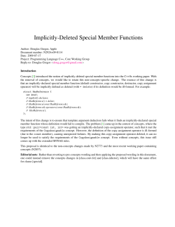Implicitly-Deleted Special Member Functions
