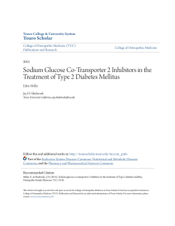 Sodium Glucose Co-Transporter 2 Inhibitors in the
