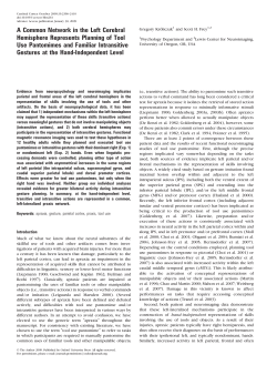 A Common Network in the Left Cerebral Hemisphere Represents