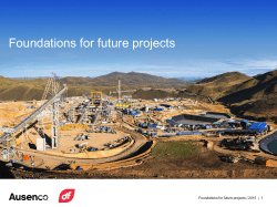 Foundations for future projects