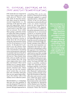 Considerations for the Management of Discharge of Fats, Oil and