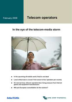 Telecom operators - Arthur D. Little