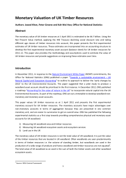 Monetary Valuation of UK Timber Resources