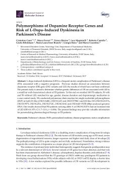 Polymorphisms of Dopamine Receptor Genes and Risk of L