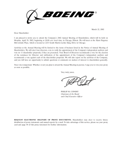 Boeing Company NOA Proxy Statement