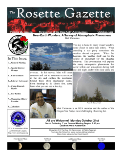 October - Rose City Astronomers