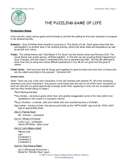 Puzzling Game of Life - Retreat-in-a-Bag