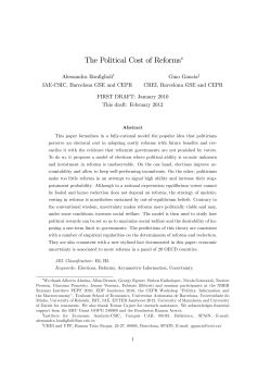 The Political Cost of Reforms"