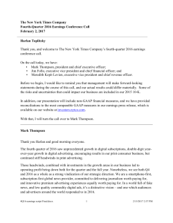The New York Times Company Fourth