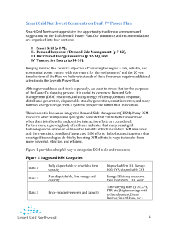 Smart Grid Northwest Comments on Draft 7th Power Plan