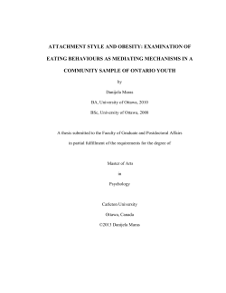 attachment style and obesity: examination of eating