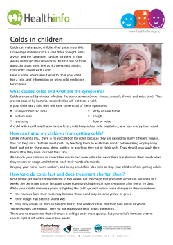 Colds in children