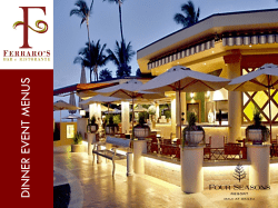 dinner event menus